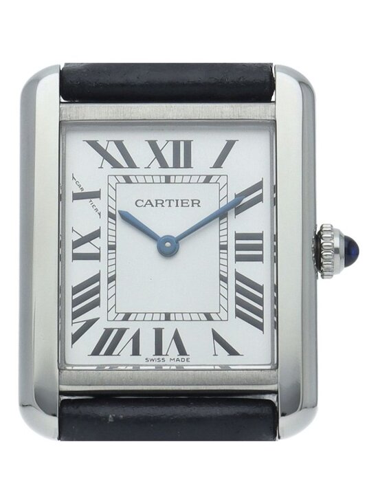 Cartier Tank Solo SM Watch SS Leather White Polished main image 5